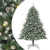 VidaXL Kunstkerstboom met 300 led groen 210 cm pvc en plastic en staal - thumbnail