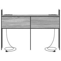 Opberghoofdbord met hoofdeinde met opslag Grijs sonoma 160 cm Bewerkt hout - thumbnail