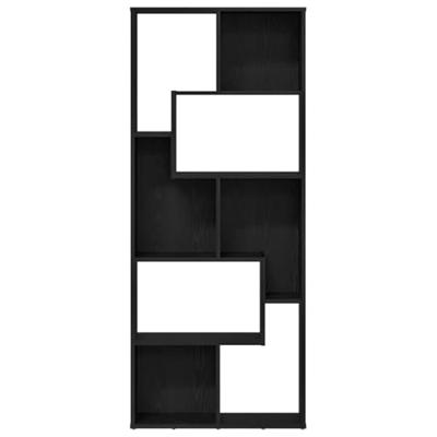 Boekenkast 67x24x161 cm bewerkt hout zwart eikenkleurig Boekenkast 67x24x161 cm bewerkt hout zwart eikenkleurig