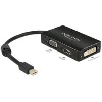 Delock 62631 DisplayPort / VGA / HDMI / DVI Adapter [1x Mini-DisplayPort stekker - 1x VGA-bus, HDMI-bus, DVI-bus 24+1-polig] Zwart Met Ferrietkern 16.00 cm - thumbnail