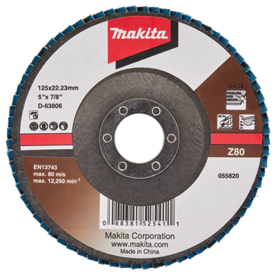 Makita Accessoires Lamellenschuurschijf 125mm Z80 - D-63806 D-63806 Makita Accessoires Lamellenschuurschijf 125mm Z80 - D-63806 D-63806