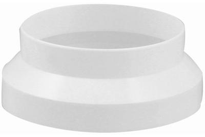 Verloopstuk - tbv PVC afzuigslang - 100/125 mm - wit