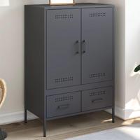 Hoge kast 68x39x101,5 cm staal antracietkleurig - thumbnail