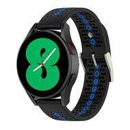 Dot Pattern bandje - Zwart met blauw - Xiaomi Mi Watch / Xiaomi Watch 2 / Xiaomi Watch S1 / S2 / S3 / S4