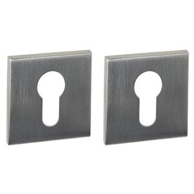 Intersteel Cilinderrozetten verdekt 53x53x6mm RVS