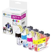 G&G Inktcartridge Compatibel Zwart, Cyaan, Magenta, Geel NP-B-03211BKCMY-B GP-B3211BKCMY-4P - thumbnail