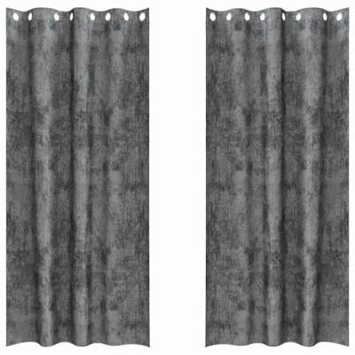 VidaXL Velvet gordijnen met gordijnen 2 pcs grijs 260 x 140 cm fluweel