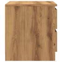 Nachtkastjes 2 st 50x40x43.5 cm bewerkt hout artisanaal eiken - thumbnail