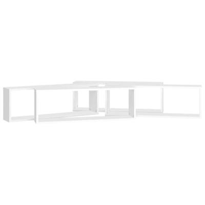 VidaXL Wandschappen kubus 4 st 80x15x26,5 cm bewerkt hout wit VidaXL Wandschappen kubus 4 st 80x15x26,5 cm bewerkt hout wit