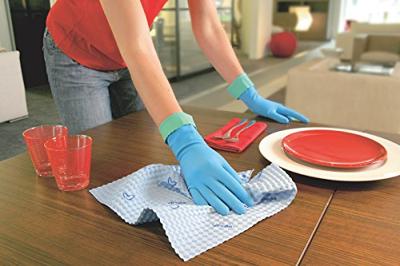Vileda Comfort & Care rubberen handschoenen met kamille lotion maat M, 3 paar