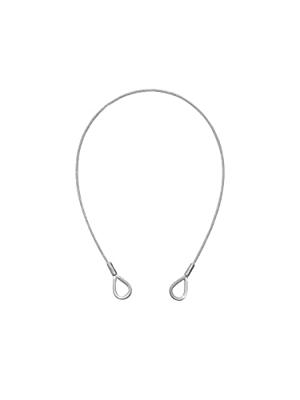 EUROLITE Steel Rope 600x3mm silver with Thimbles - thumbnail