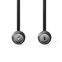 Nedis CSGL40000BK15 Coaxkabel Iec (coax) Male Iec (coax) Female Vernikkeld 90 Db 75 Ohm Dubbel Afgeschermd 1.50 M Rond Pvc Zwart Label - thumbnail