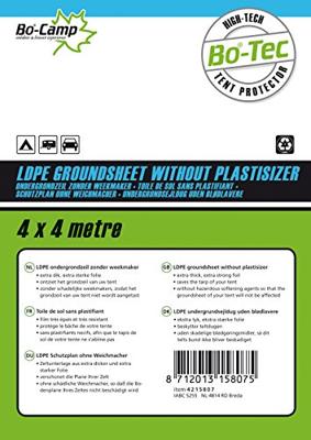 Bo-Camp ondergrondzeil - 4 x 6 m - transparant Bo-Camp ondergrondzeil - 4 x 6 m - transparant