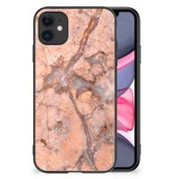 iPhone 11 Marmeren Print Telefoonhoesje Marmer Oranje - thumbnail