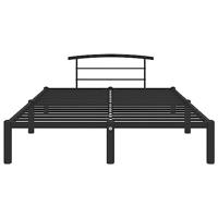 Bedframe metaal zwart 160x200 cm - thumbnail
