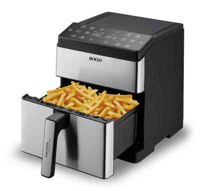 SOGO Human Technology Advanced 1800 Airfryer 8 l 1800 W Zwart, RVS SOGO Human Technology Advanced 1800 Airfryer 8 l 1800 W Zwart, RVS