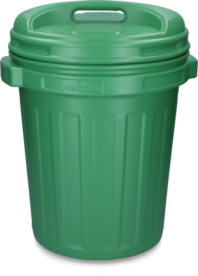 Voerton met draaisluiting 40 liter Black Groen