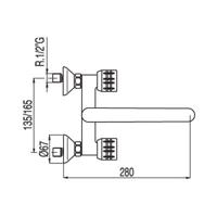 Tres Ese-23 keukenkraan chroom 123317 - thumbnail
