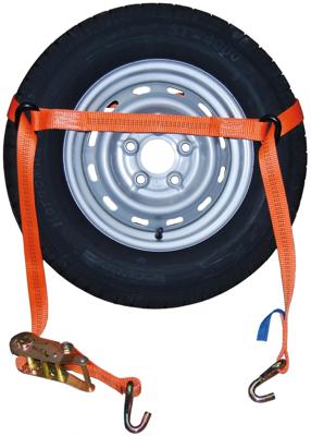 BÜNTE Wheel lashing strap 3000m 3-piece ratchets