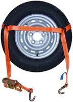 BÜNTE Wheel lashing strap 3000m 3-piece ratchets - thumbnail