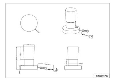 Trio Design tafellampSeries 5296 chroom - 529690100