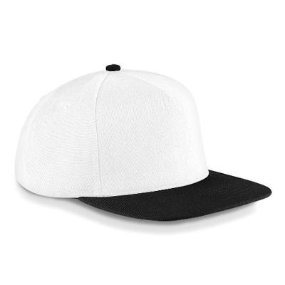 Beechfield CB660 Original Flat Peak Snapback Cap - Black/Grey - One Size