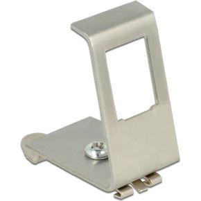 Delock 86259 DIN-railadapter voor Keystone module IP20 Schroefbevestiging Zonder connectoren Grijs
