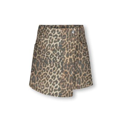 Kids ONLY zomer skort meisjes - AOP - bruin - Kognaomi
