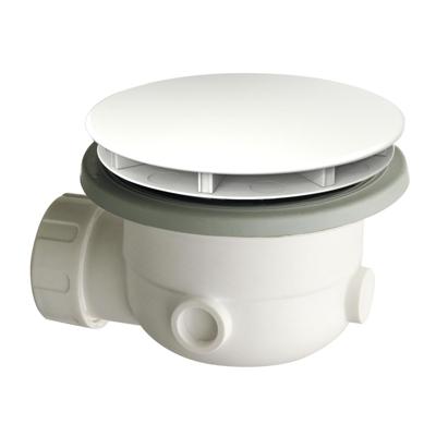 Douchebakafvoer Xenz Pure | 90 mm | Met afdekkap | Wit mat