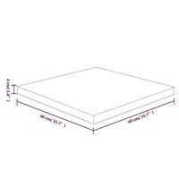 Tafelblad vierkant 40x40x4 cm onbehandeld massief eikenhout - thumbnail