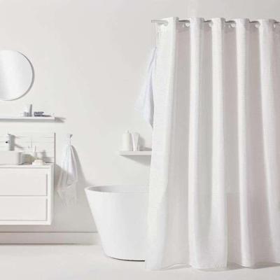 Wafel Douchegordijn - Wit - Polyester - 180 x 200 cm - 12 Haken - UTILITY - TODAY