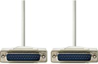 Seriële Kabel | D-SUB 25-Pins Male | D-SUB 25-Pins Male | Vernikkeld | 5.00 m | Rond | PVC | Ivoor | Polybag - thumbnail