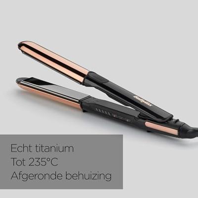 BaByliss Straight & Curl Brilliance Krultang Warm Zwart, Roze 3 m