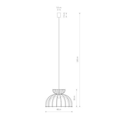 Lyora Houten hanglampKymi Ø 48cm - houtbruin - 10572