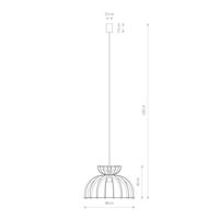 Lyora Houten hanglampKymi Ø 48cm - houtbruin - 10572 - thumbnail