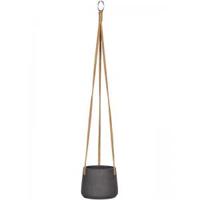 Rough Eco-line hangende bloempot S 14x11 cm Patt zwart - thumbnail