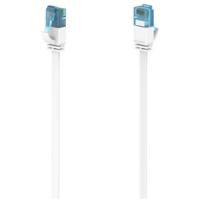 Hama Netwerkkabel, CAT-6a, 10 Gbit/s, U/UTP, plat, 5,00 m UTP kabel Wit - thumbnail