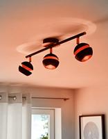 Eglo Led plafondspotNocito 3-lichts zwart met goud - 95484 - thumbnail
