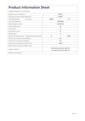 Pirelli P-zero vol 235/50 R19 99V PI2355019VZEROVOL