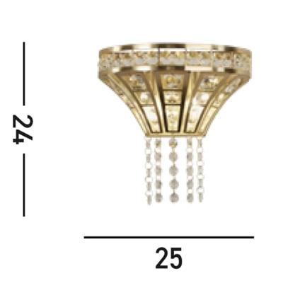 Searchlight WandlampGemma goud - 68510-2SB