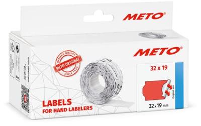METO Prijslabels 30007361 Permanent hechtend Breedte etiket: 32 mm Hoogte etiket: 19 mm Rood 5000 stuk(s)