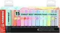 Stabilo boss original pastel - markeerstift - 15 stuks deskset - thumbnail