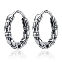 Stalen mannen oorringen Keltisch zilverkleurig - thumbnail