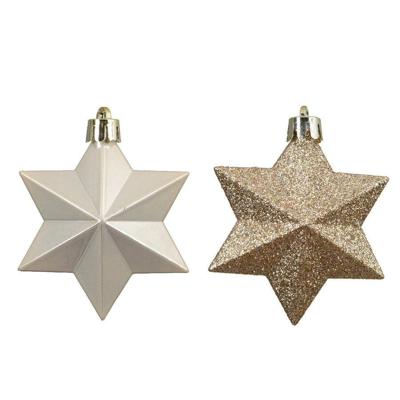 Ster kunststof L9b9h12 cm parel 12 st Shatterproof Decoris - Decoris Ster kunststof L9b9h12 cm parel 12 st Shatterproof Decoris - Decoris