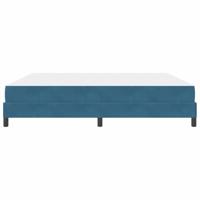 Boxspringbed met matras Donkerblauw 200 x 200 cm Fluweel - thumbnail