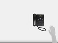 Unified IP Phone 6921 Slimline - VoIP-telefoon - SCCP, SIP - multiline - houtskool - thumbnail