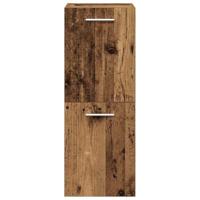 4-delige Badkamermeubelset bewerkt hout oud houtkleurig - thumbnail
