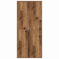 Hoge Kast Oud Hout 80x35x180 cm Bewerkt Hout - thumbnail
