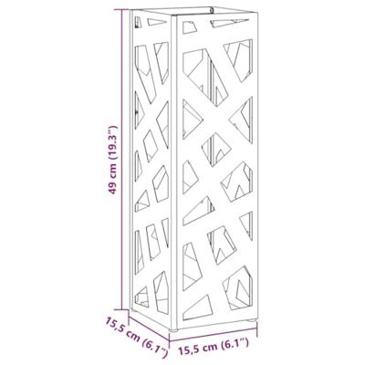 VidaXL Paraplu standaard met opslag roze 15,5 x 15,5 x 49 cm metaal VidaXL Paraplu standaard met opslag roze 15,5 x 15,5 x 49 cm metaal