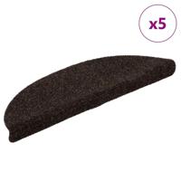 VidaXL Trapmatten zelfklevend 5 stuks 56x17x3 cm bruin halfrond - thumbnail